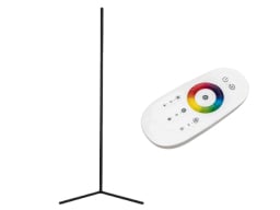 A lamp depot corner floor lamp and its controller on a white background.