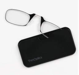 Product photo of black case add-on that holds foldable glasses.