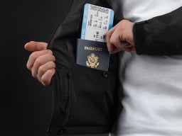 passport in jacket pocket