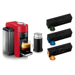 Nespresso Vertuo coffee and espresso machine by De'Longhi with milk frother and coffee variety pack