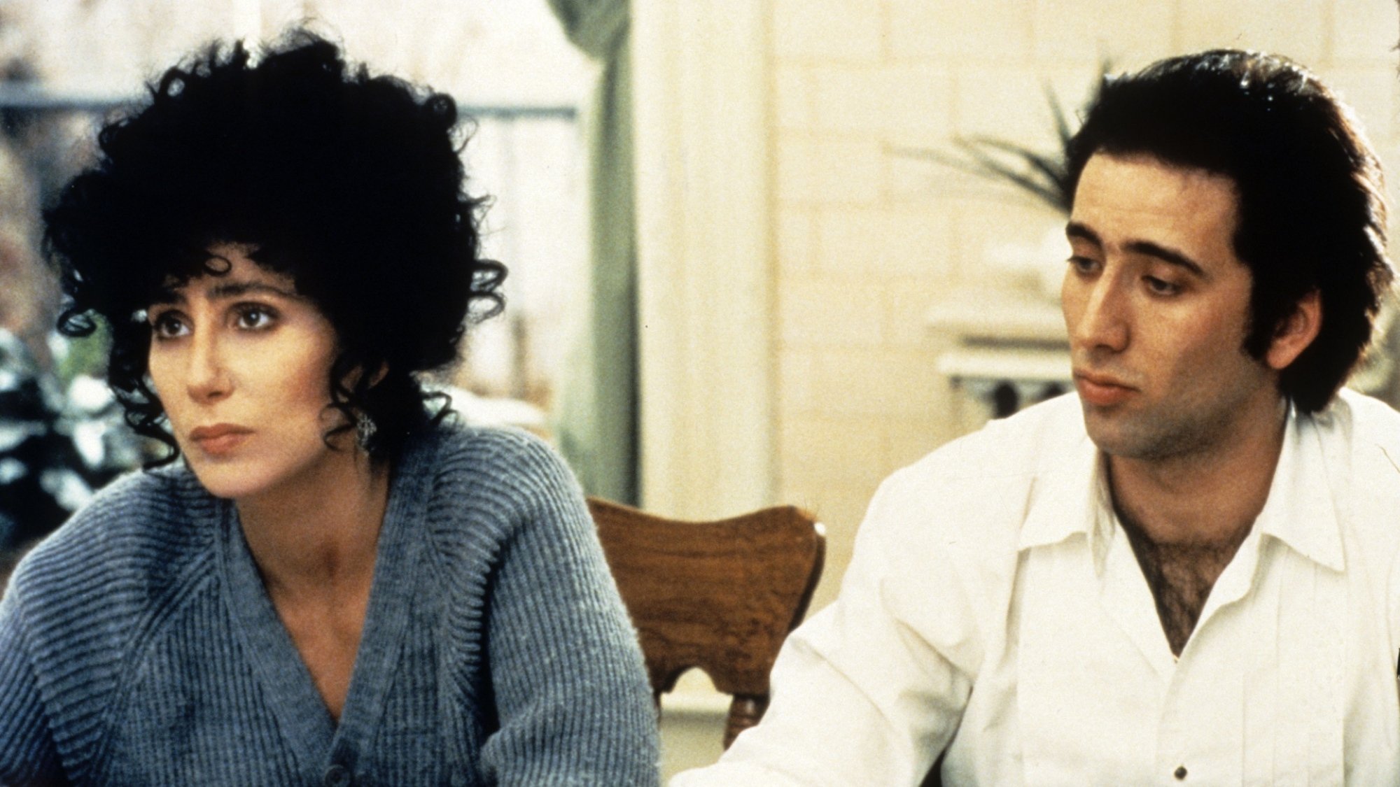 Cher and Nicolas Cage in "Moonstruck."