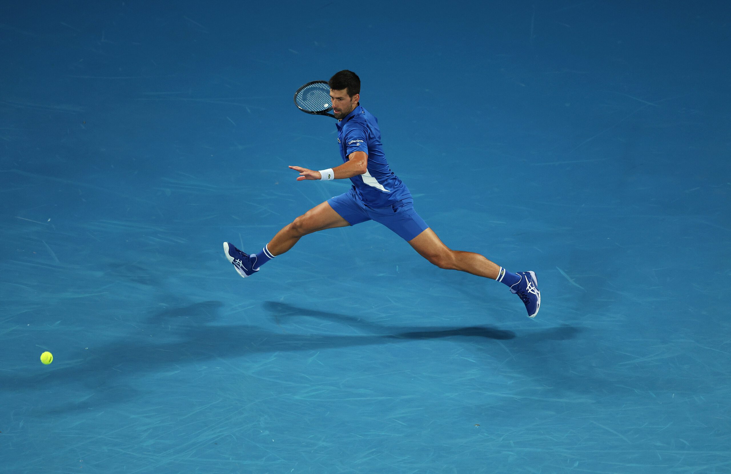 Novak Djokovic of Serbia in action 