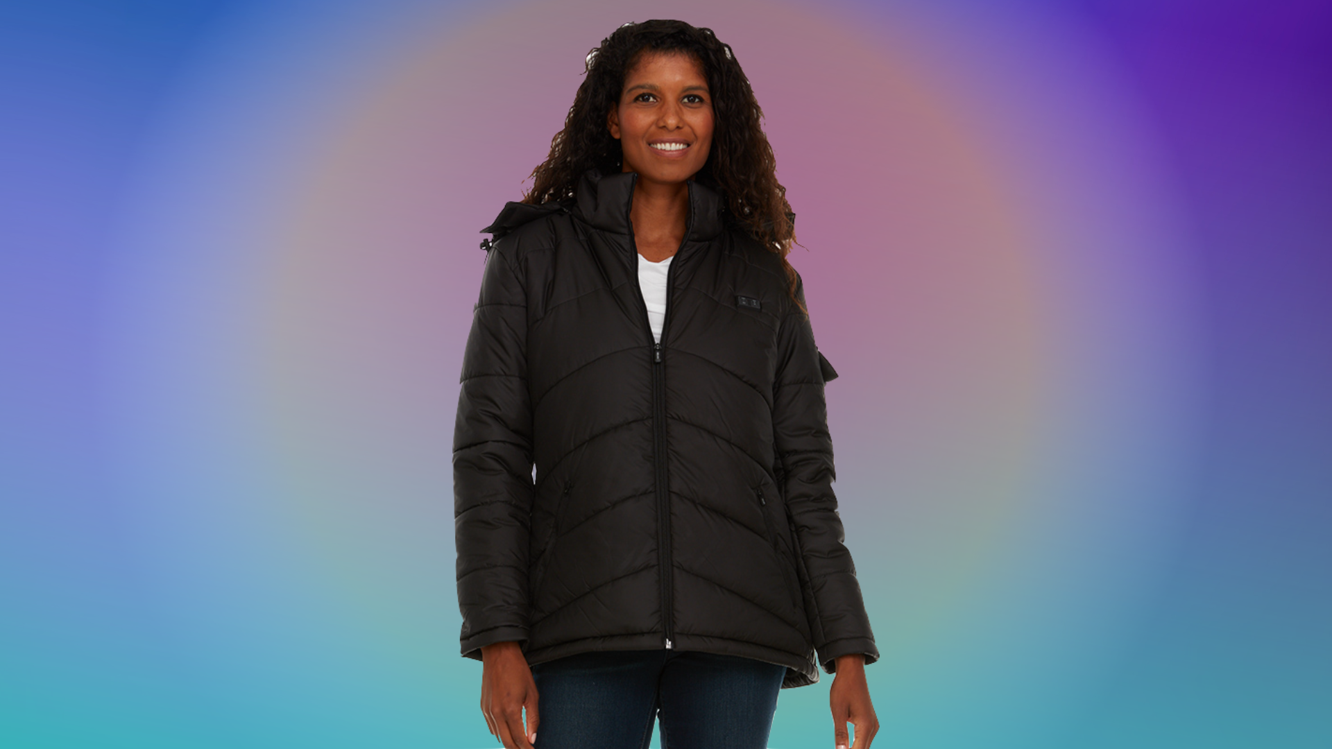 woman in black puffer jacket