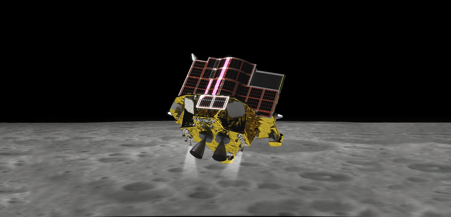SLIM spacecraft landing on the moon