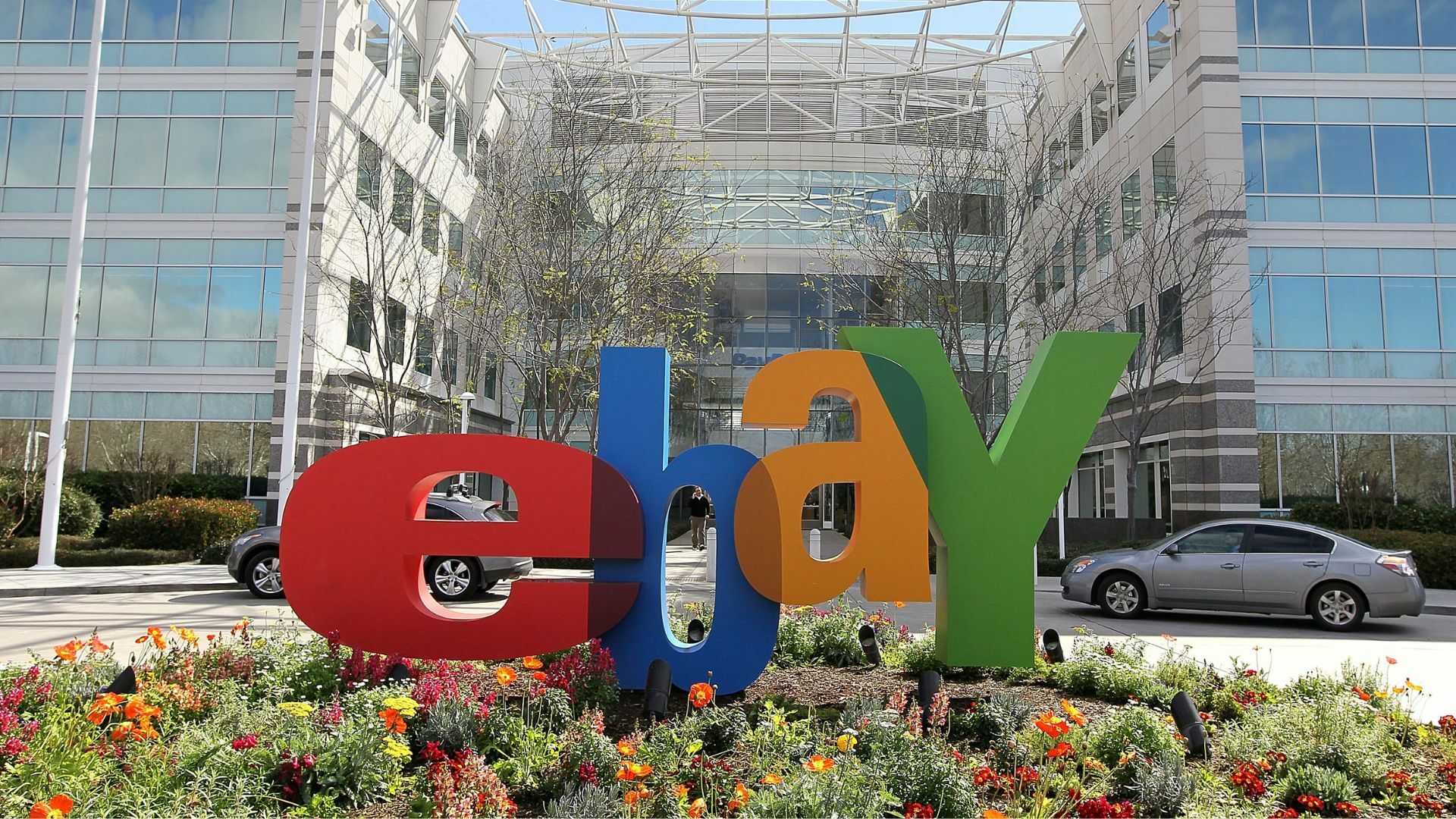 The eBay logo pictured outside the companies headquarters in California.
