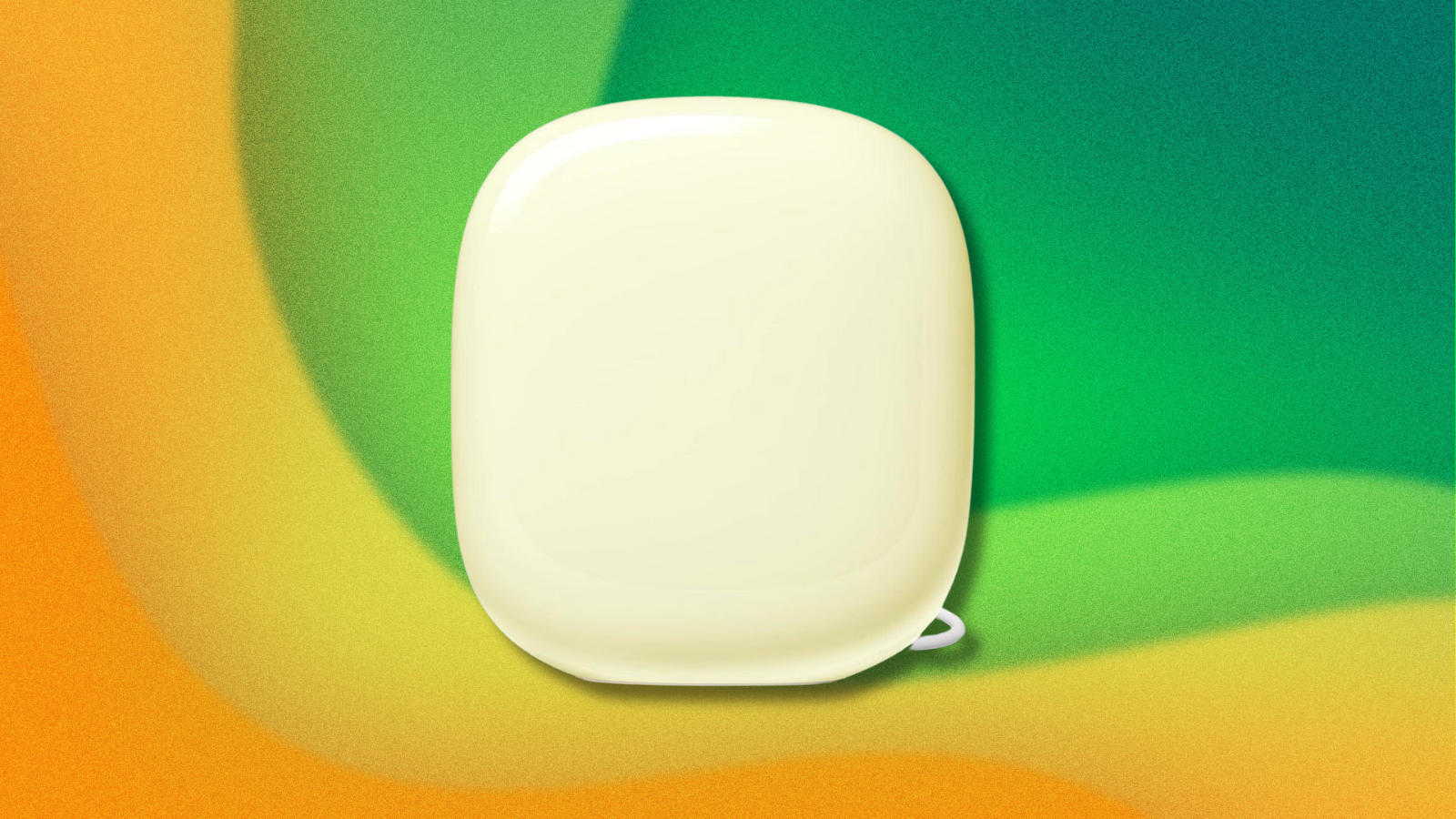 Google Nest WiFi Pro on green and yellow abstract background