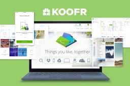 Koofr cloud storage on laptop