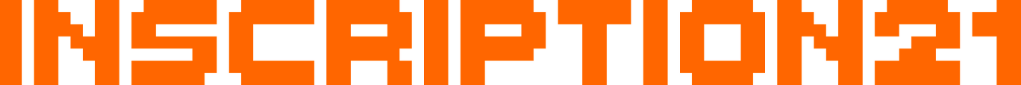 A graphic of the words "Inscription21" in orange. 