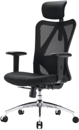 a black office chair on a white background