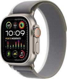 apple watch ultra 2 with green/grey loop