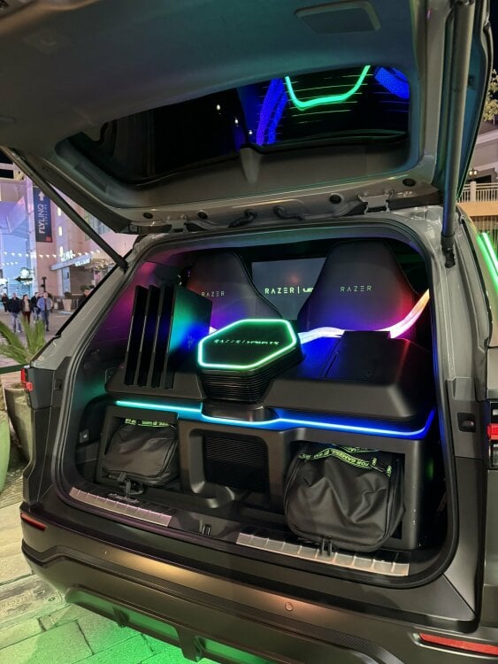 Rear of the Razer Lexus TX with laptop docking and built-in Xbox