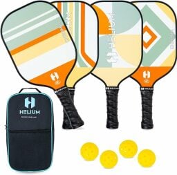 pickleball paddles and balls with carrying case