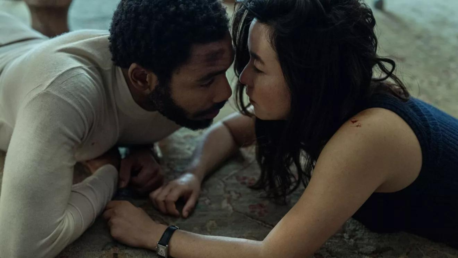 Donald Glover and Maya Erskine in 
