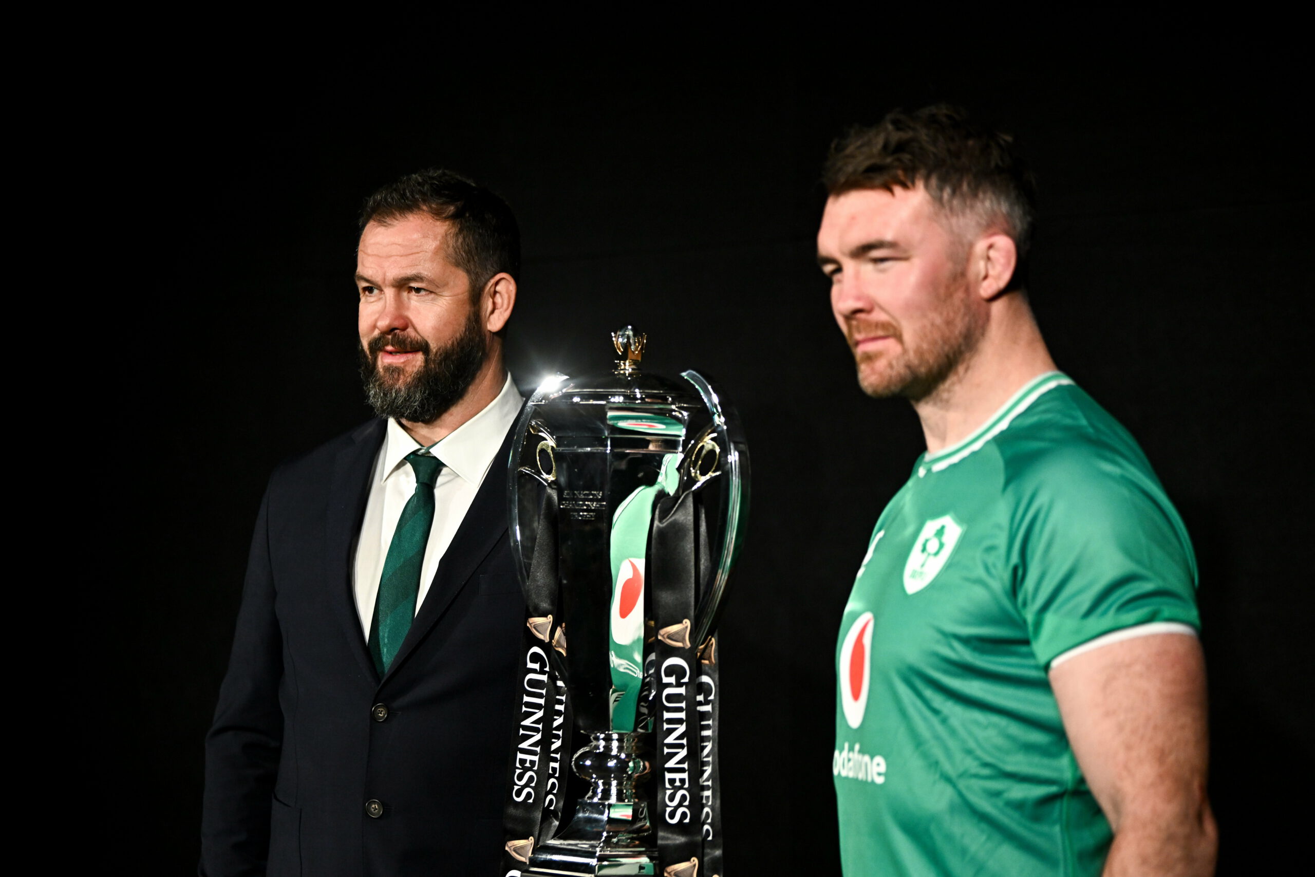 Ireland head coach Andy Farrell and Ireland captain Peter O'Mahony