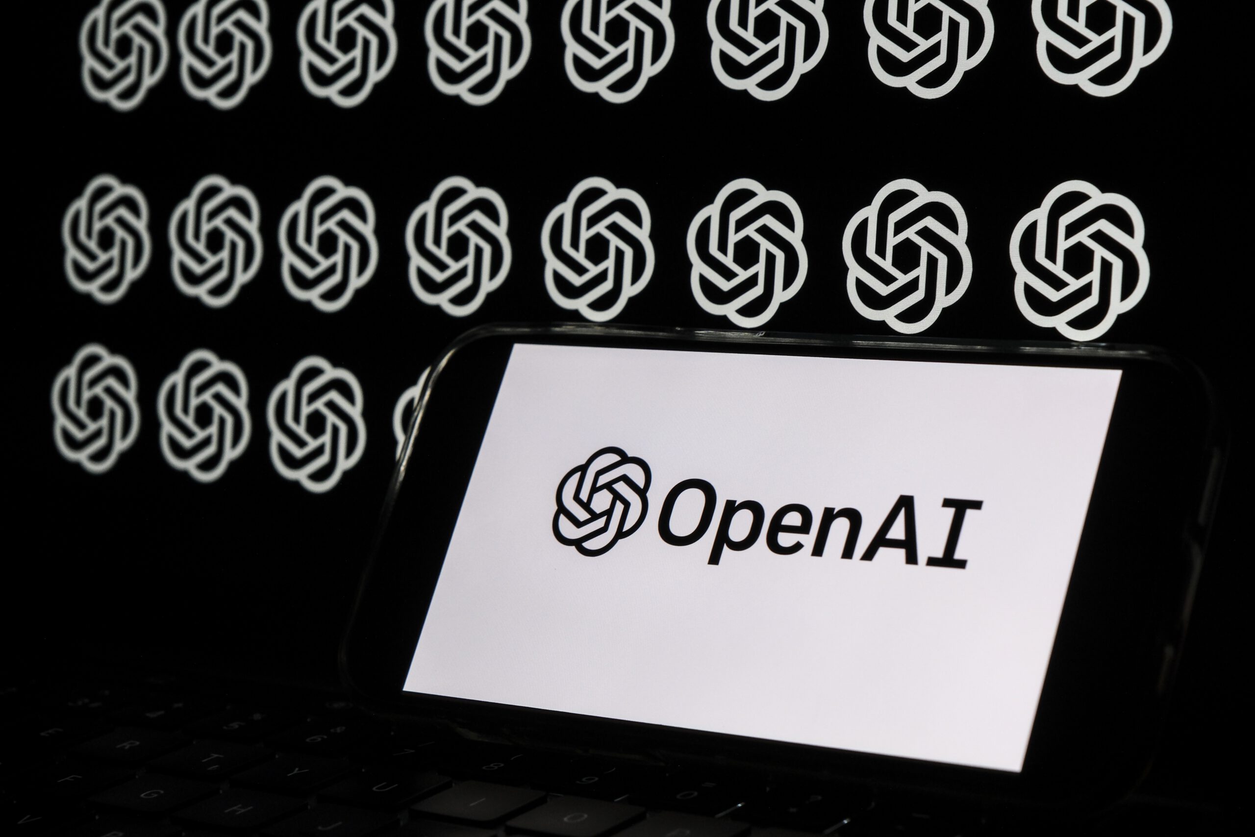 In this photo illustration 'OpenAI' logo is displayed on a mobile phone screen in Ankara, Turkiye on January 9, 2024.