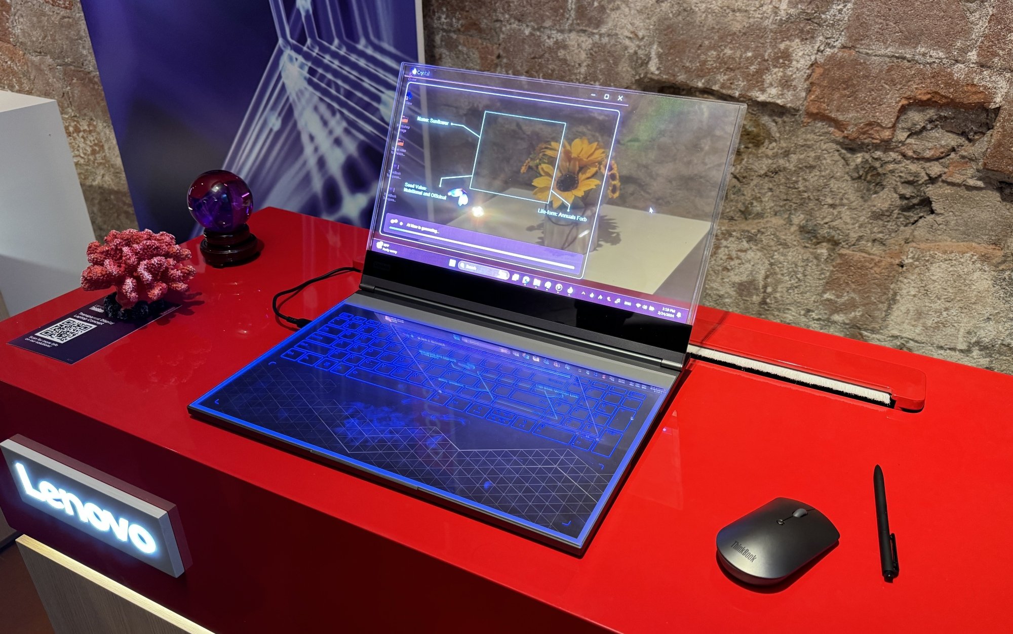 Lenovo transparent laptop concept
