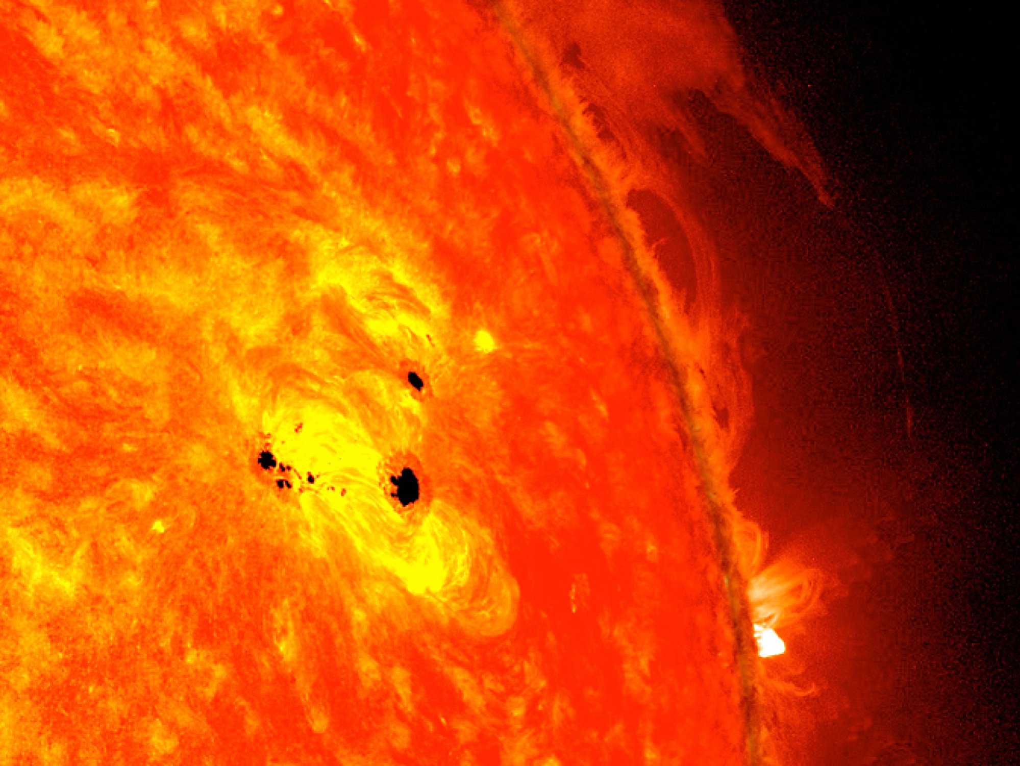 NASA studying sunspots on the sun
