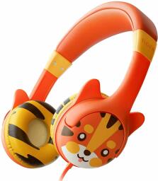 KidRox Tiger-Ear kids headphones on white background