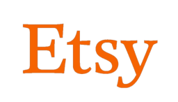 a red Etsy logo on a white background