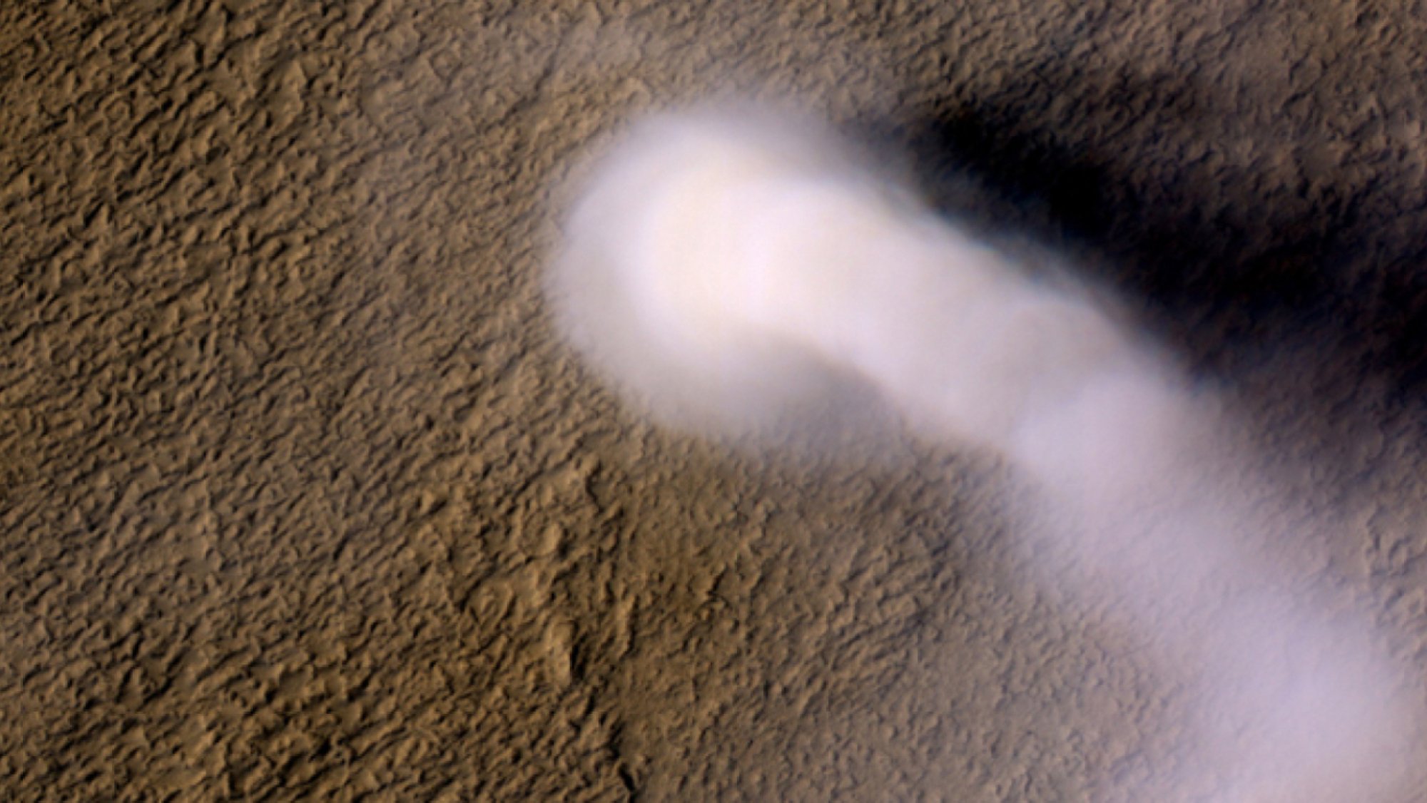 Mars Reconnaissance Orbiter spotting a dust devil