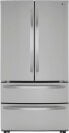 an LG refrigerator on a white background