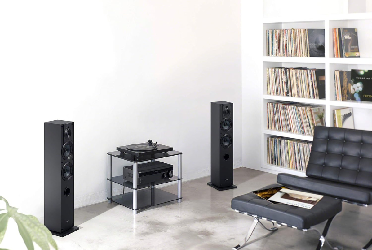 sony audio system in a modern home 