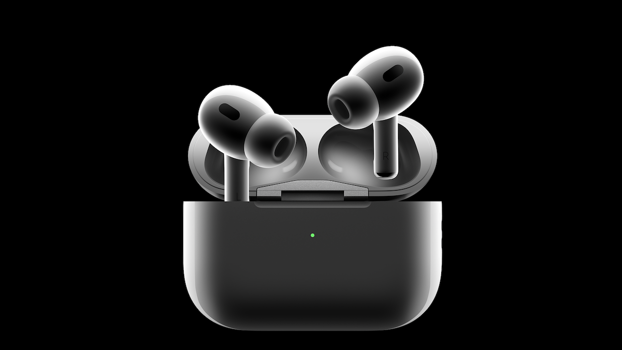 AirPods Pro on a black background