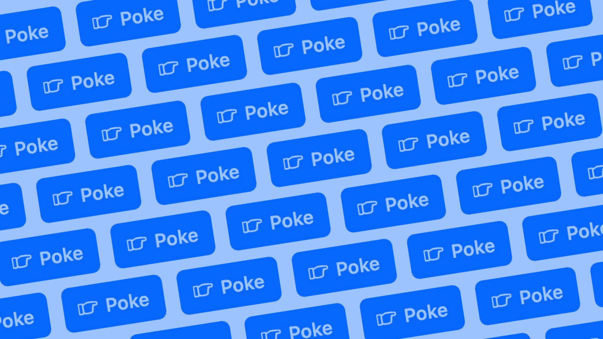 A wave of Poke icons from Facebook in a pattern.