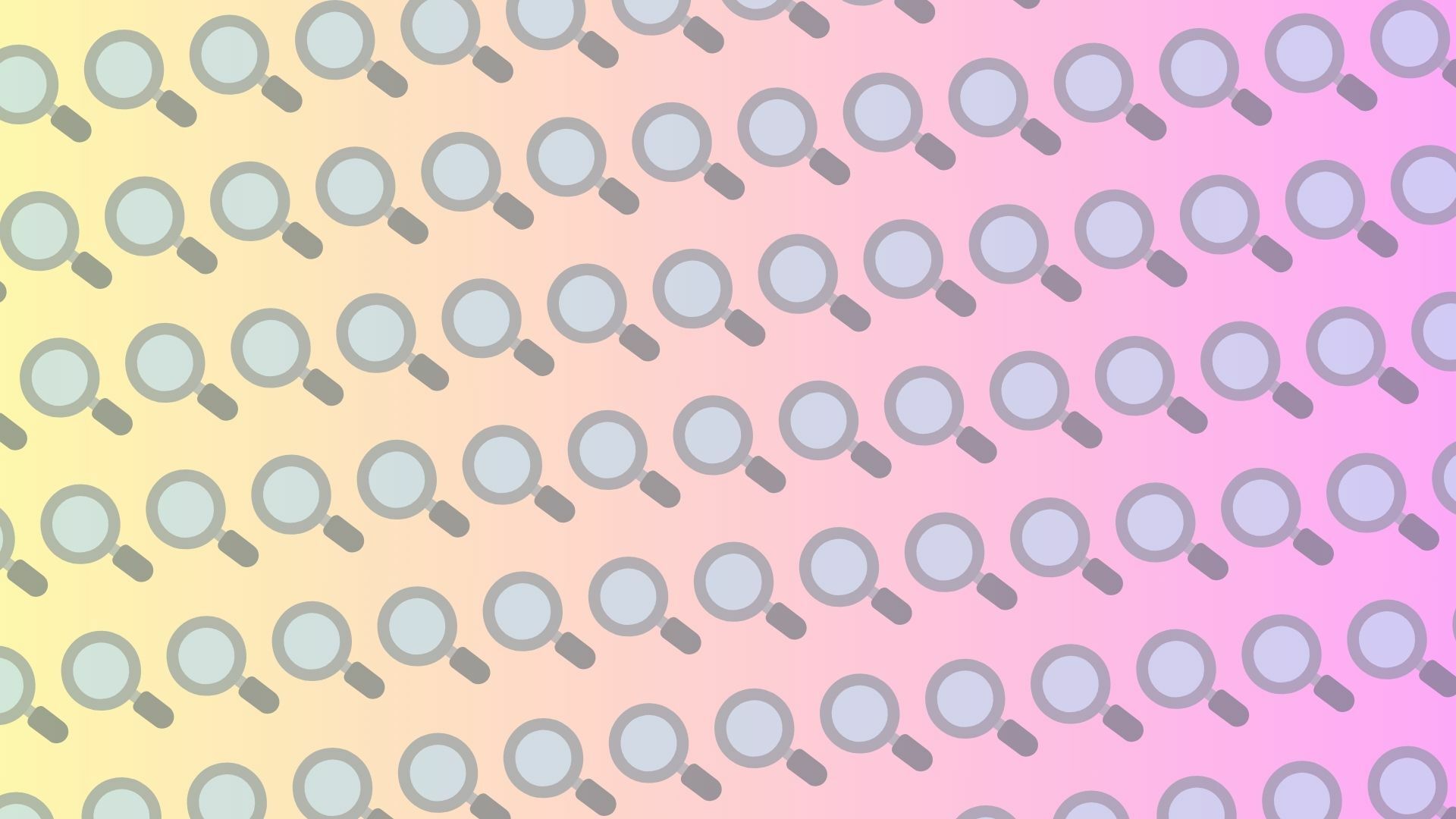 A pattern of the magnifying glass emoji on a gradient background.