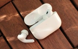airpods pro 2 on wood boards