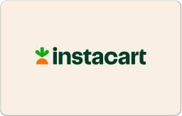 a cream-colored instacart gift card on a white background