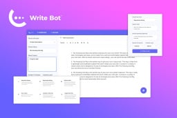 Write Bot screenshot with examples