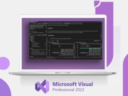 Microsoft visual on laptop