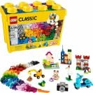 a box of lego classic pieces on a white background
