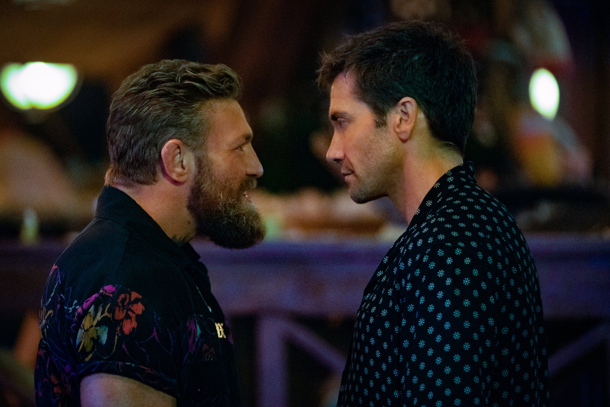 Jake Gyllenhaal and Conor McGregor in "Road House."