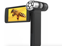 portable microscope showing bee on screen