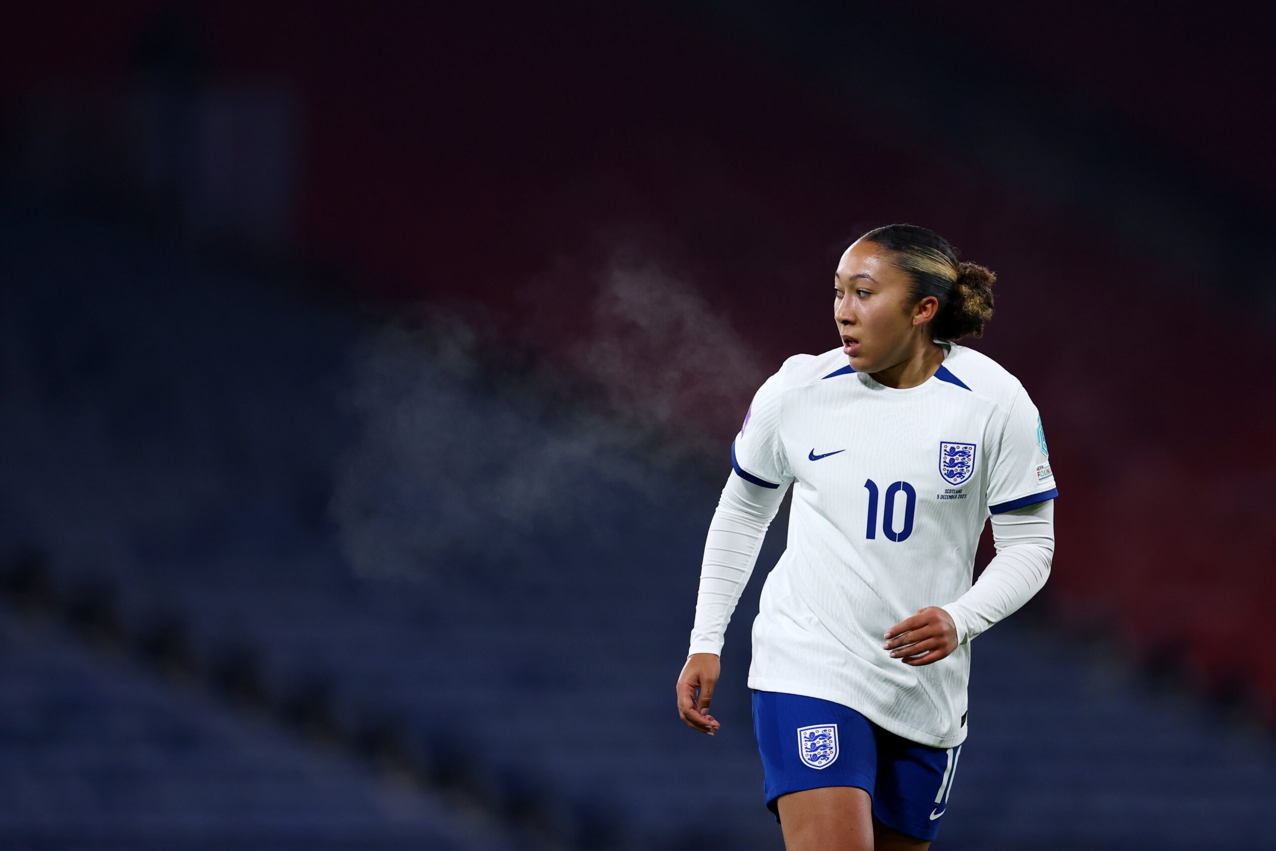 Lauren James of England looks on during the UEFA Womens Nations League match