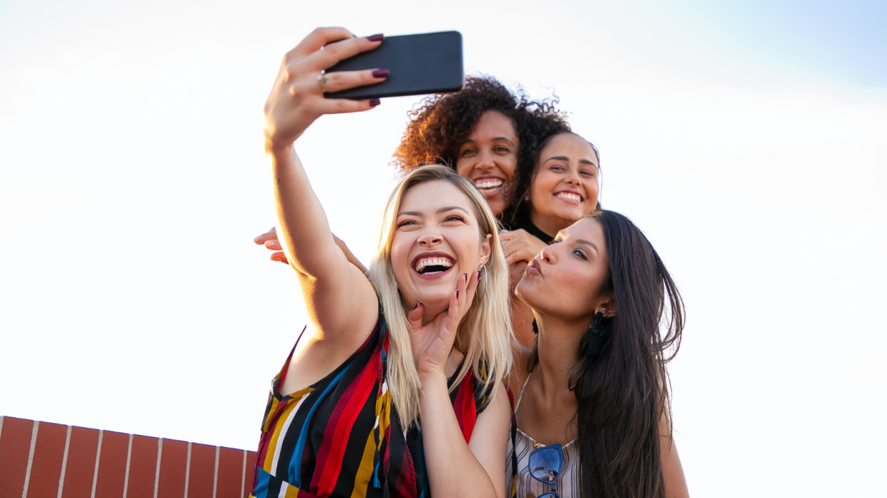 Group of girls taking picture
