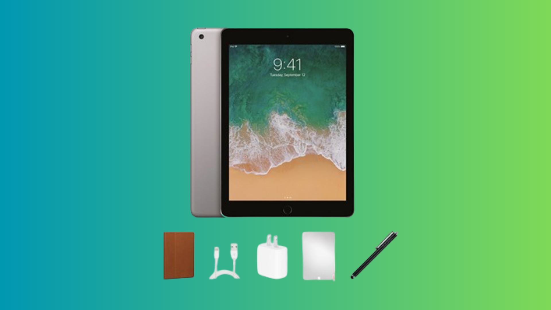 iPad with accessories included