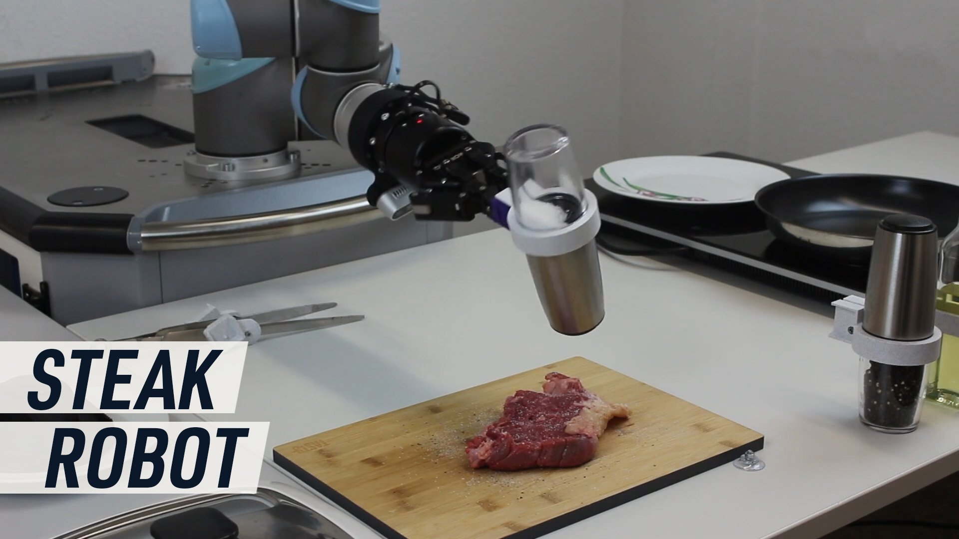 Dino Robotics robot cooking a steak