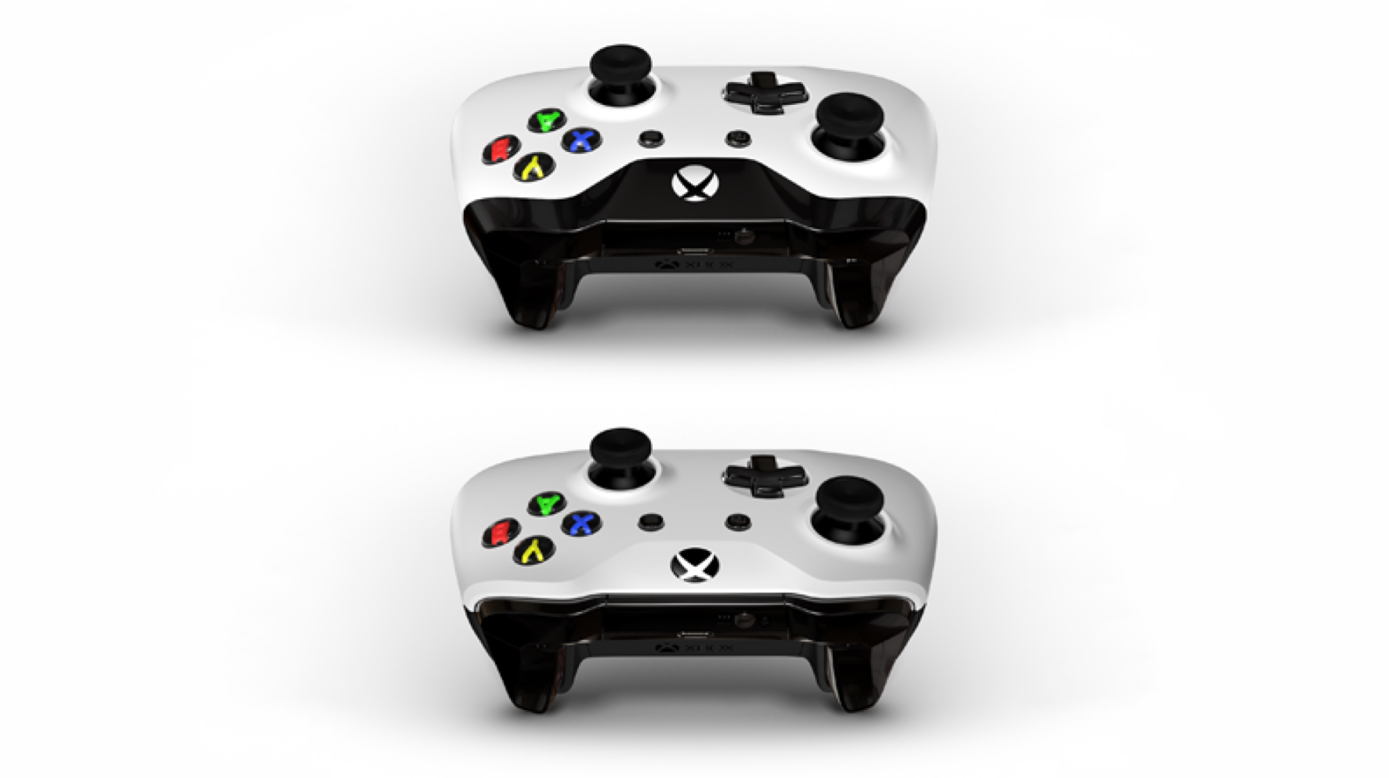 Xbox controllers demonstrating Bluetooth capability