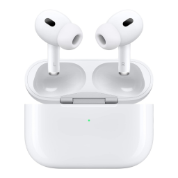 Apple AirPods on white background