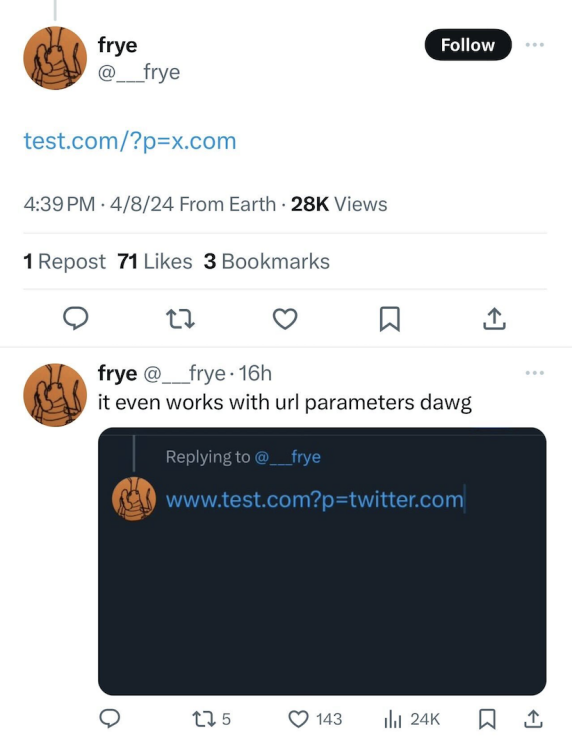 User @___frye's post on X for iOS