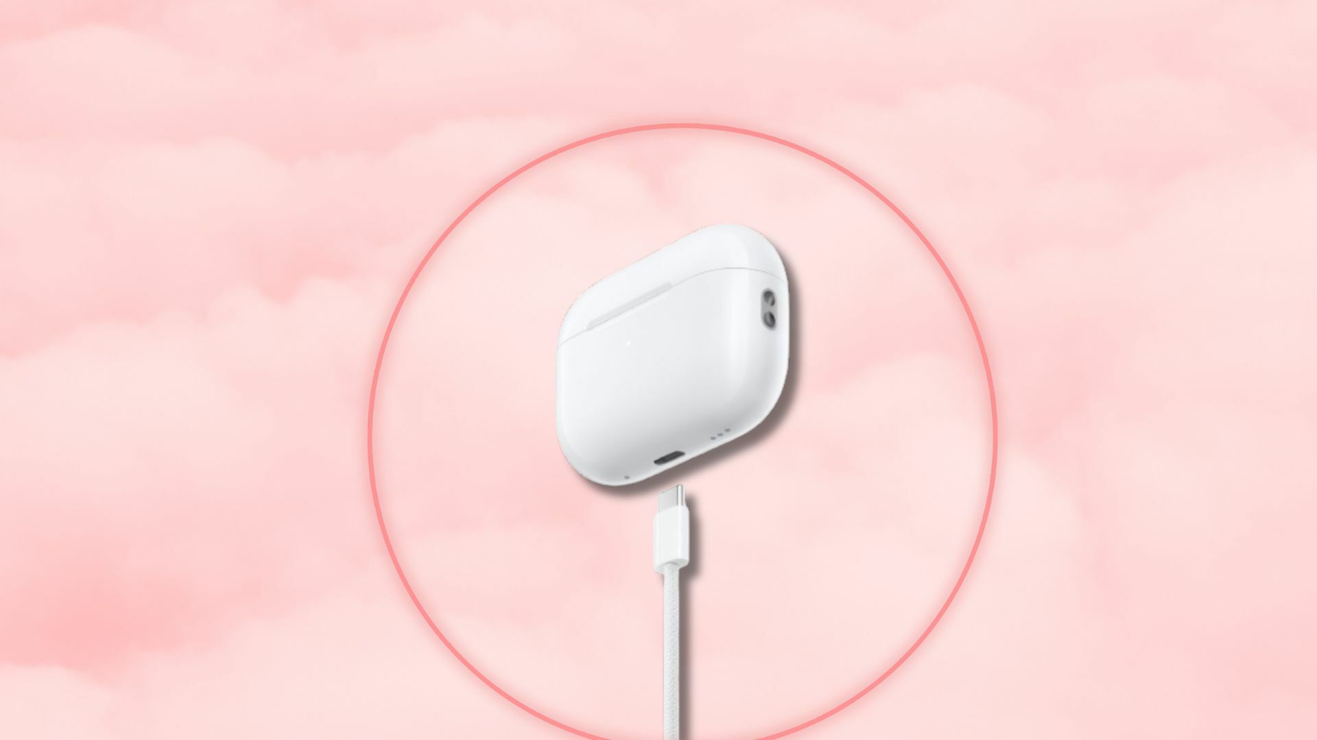 airpods pro on pink background