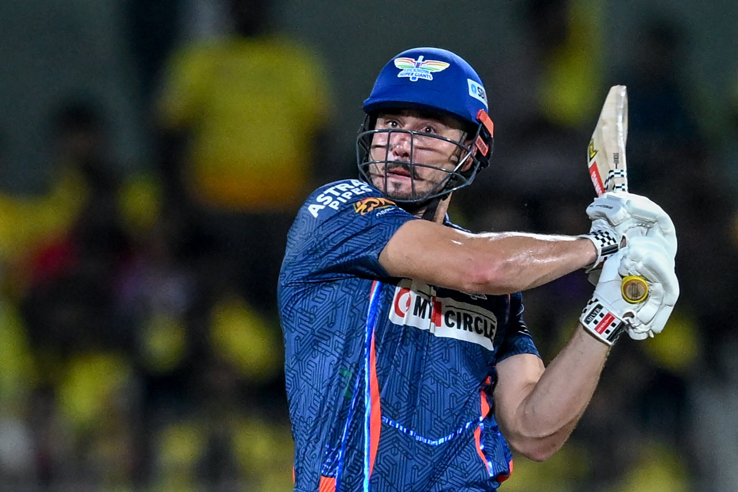 Lucknow Super Giants' Marcus Stoinis playing a shot