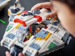 a close-up of a lego star wars set