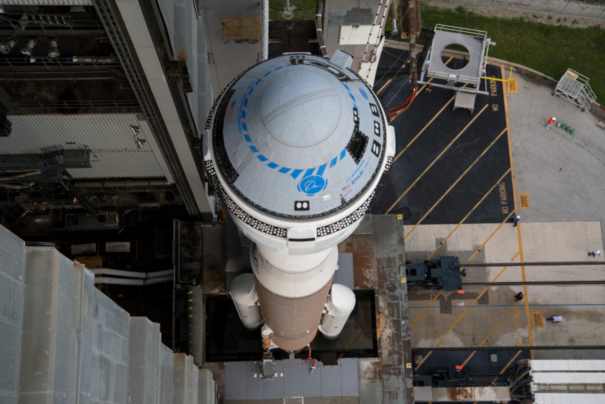 Starliner riding atop an Atlas V rocket