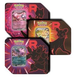 Destined Rivals Team Rocket Tin on a white background