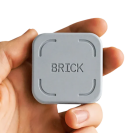 The Brick in hand on white background