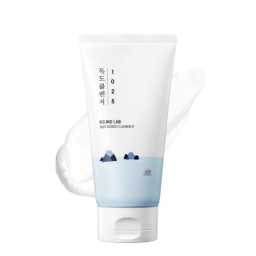A bottle of Round Lab Dokdo Cleanser
